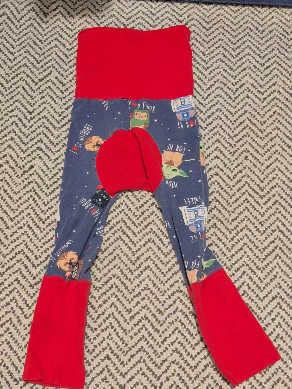 Source Unknown Red & Navy Star Wars Patterned Kids Leggings
